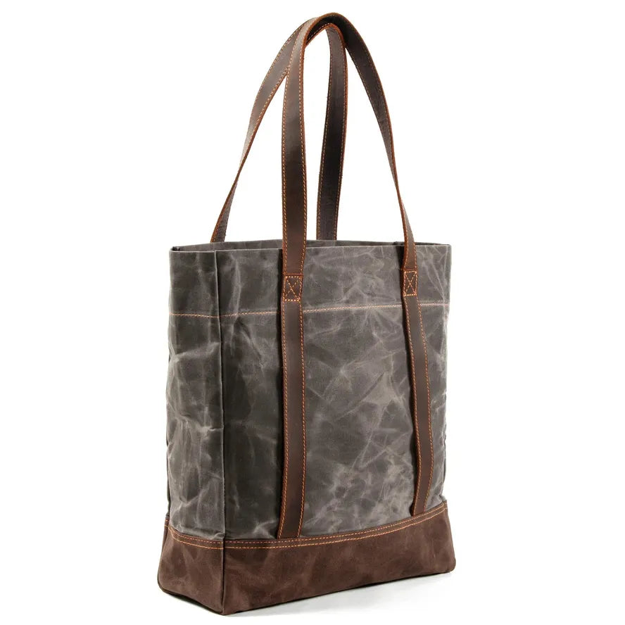 HKM-938771 Vintage Waxed Canvas Leather Shoulder Bag in Green, Grey, and Black - Eco-Friendly Daily Use Armpit Bag