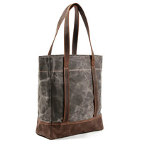 HKM-938771 Vintage Waxed Canvas Leather Shoulder Bag in Green, Grey, and Black - Eco-Friendly Daily Use Armpit Bag