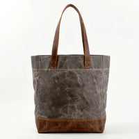 HKM-938771 Vintage Waxed Canvas Leather Shoulder Bag in Green, Grey, and Black - Eco-Friendly Daily Use Armpit Bag