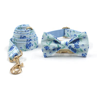 HKM-9387965 Striped Print Pet Chest Harness and Leash Set with Trash Bag and Ribbon