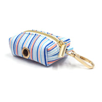 HKM-9387965 Striped Print Pet Chest Harness and Leash Set with Trash Bag and Ribbon