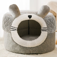 HKM-9388221 Quilted Dual-Purpose Warm Cat Nest for Kittens - Polyester - Size S & M Available