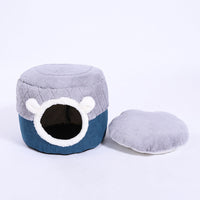 HKM-9388221 Quilted Dual-Purpose Warm Cat Nest for Kittens - Polyester - Size S & M Available