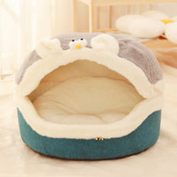 HKM-9388221 Quilted Dual-Purpose Warm Cat Nest for Kittens - Polyester - Size S & M Available