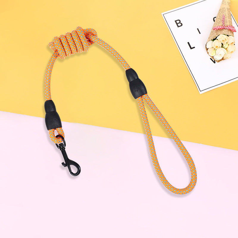 HKM-938835 Adjustable Nylon Woven Pet Traction Rope with Chest Belt in Multiple Colors