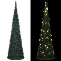 HKM-938835 Artificial Christmas Tree with Warm White Lights - 150 cm, USB-Powered, Reusable Décor