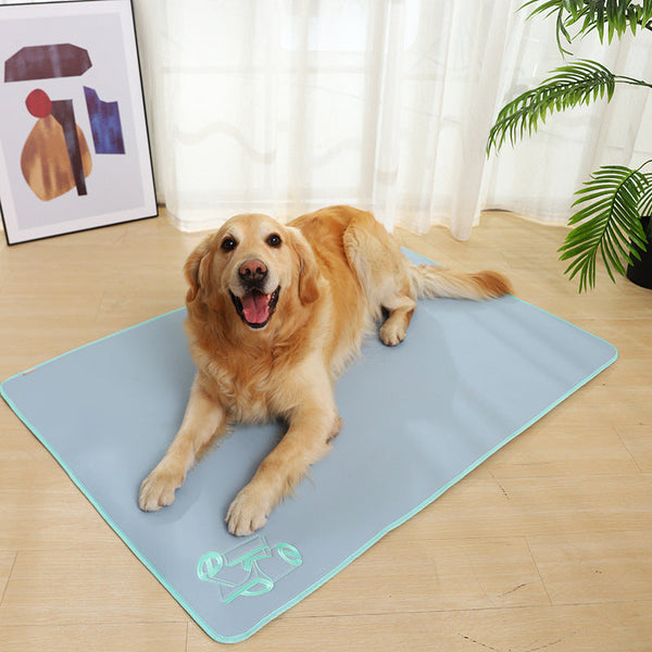 HKM-9390013 Waterproof Dog Sleeping Mat for Summer - Sea Salt Blue, Multiple Sizes Available