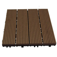 HKM-939219 DIY Interlocking WPC Decking Tiles for Garden and Outdoor Flooring