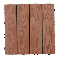 HKM-939219 DIY Interlocking WPC Decking Tiles for Garden and Outdoor Flooring
