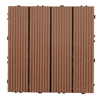 HKM-939219 DIY Interlocking WPC Decking Tiles for Garden and Outdoor Flooring