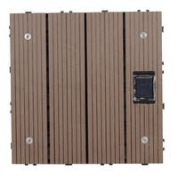 HKM-939219 DIY Interlocking WPC Decking Tiles for Garden and Outdoor Flooring