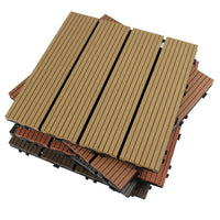 HKM-939219 DIY Interlocking WPC Decking Tiles for Garden and Outdoor Flooring