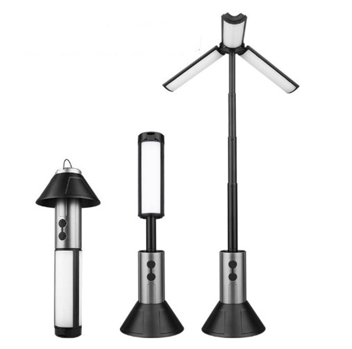HKM-939219 Rechargeable Multifunctional Camping Lantern with 54 LEDs, Telescopic Pole, and Adjustable Brightness