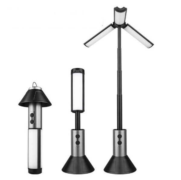 HKM-939219 Rechargeable Multifunctional Camping Lantern with 54 LEDs, Telescopic Pole, and Adjustable Brightness