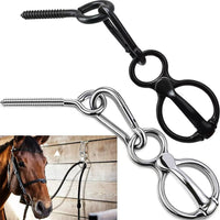 HKM-9393725 High Strength Silver and Black Carbon Steel Horse String Clips - Set of 3