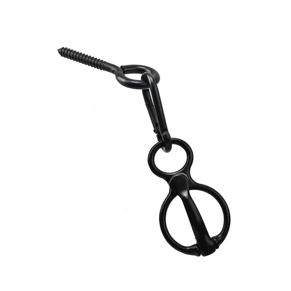 HKM-9393725 High Strength Silver and Black Carbon Steel Horse String Clips - Set of 3
