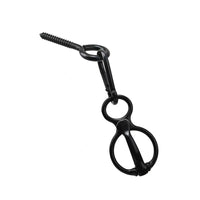 HKM-9393725 High Strength Silver and Black Carbon Steel Horse String Clips - Set of 3