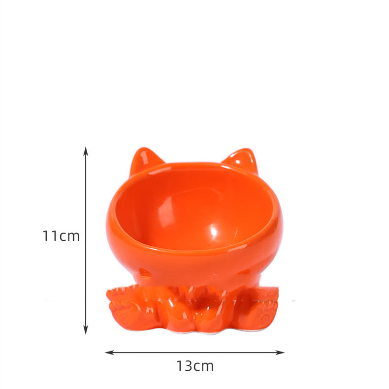 HKM-9394109 Ceramic Pet Bowl for Cats and Dogs - Stylish and Durable Design in Various Colors