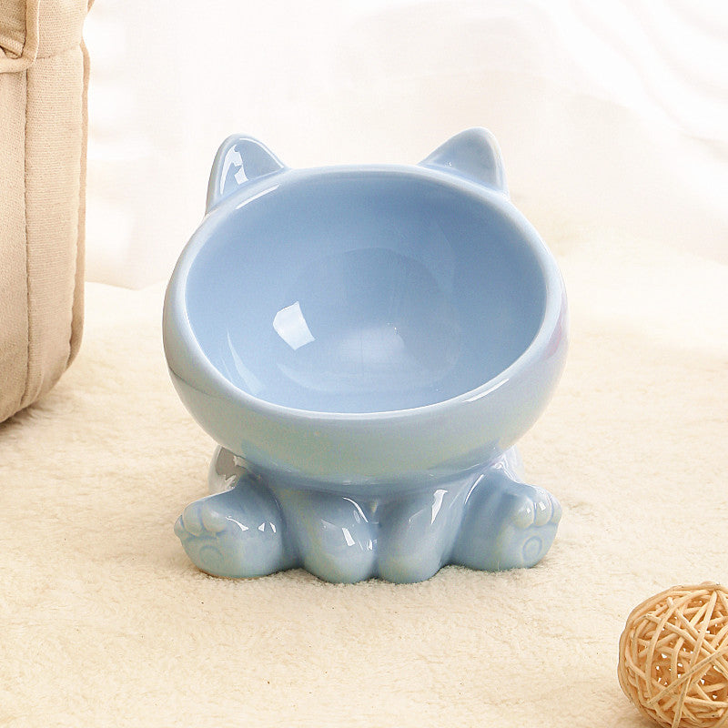 HKM-9394109 Ceramic Pet Bowl for Cats and Dogs - Stylish and Durable Design in Various Colors