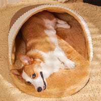 HKM-9395389 Cozy Dog Nest Sleeping Bag for Small to Medium Dogs - Warm, Removable, and Washable