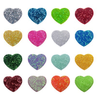 HKM-939539 Sequin Heart Embroidery Patch with Hot Melt Adhesive for DIY Decorations