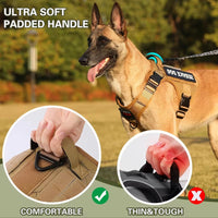 HKM-9395901 Adjustable Reflective Tactical Dog Harness Vest for Hiking and Training - Durable & Breathable, Multiple Sizes Available