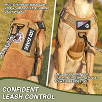 HKM-9395901 Adjustable Reflective Tactical Dog Harness Vest for Hiking and Training - Durable & Breathable, Multiple Sizes Available