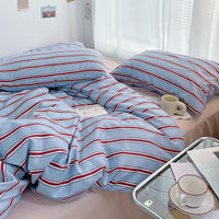 HKM-939667 Modern Minimalist Striped Duvet Cover Set - Three or Four Piece Options Available