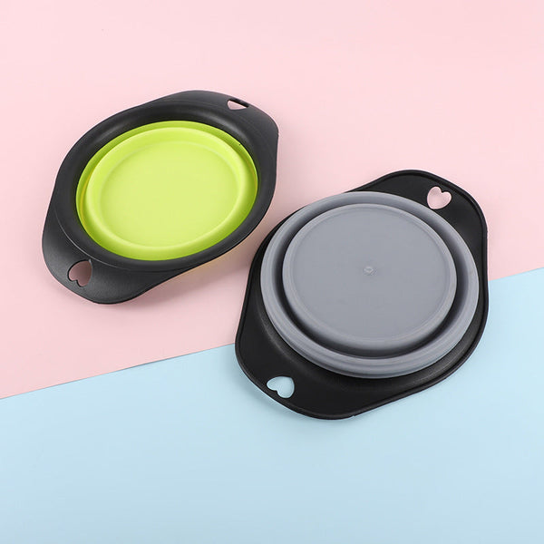 HKM-9397181 Portable Silicone Folding Bowl for Pets - Ideal for Dog and Cat Food & Water Outdoors