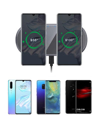 HKM-939731 Aluminum Alloy Wireless Charger with Tempered Glass Cover - 15W Fast Charging