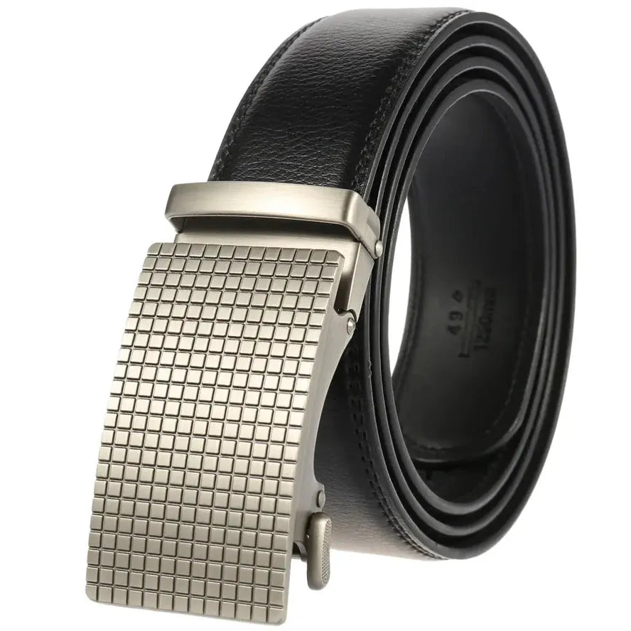 HKM-939731 Automatic Leather Belt with Alloy Buckle for Men - Stylish and Functional Design