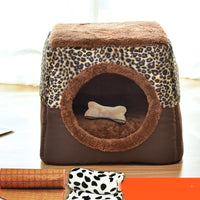 HKM-9397949 Four Seasons Space Capsule Cat House - Stylish Cloth Design with Sleeping Mat, Blanket, and Toy, Multiple Patterns Available