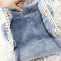 HKM-9398333 Thickened Cotton Dog Coat for Warmth - Stylish Pet Apparel in Pink, Blue, Beige
