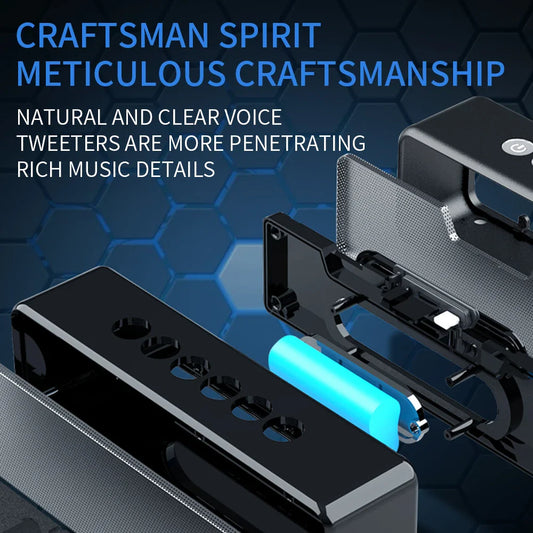 HKM-939859 Portable Wireless Speaker with IPX7 Waterproof Rating and 24 Hours Playtime, Dual 20W Bass Performance