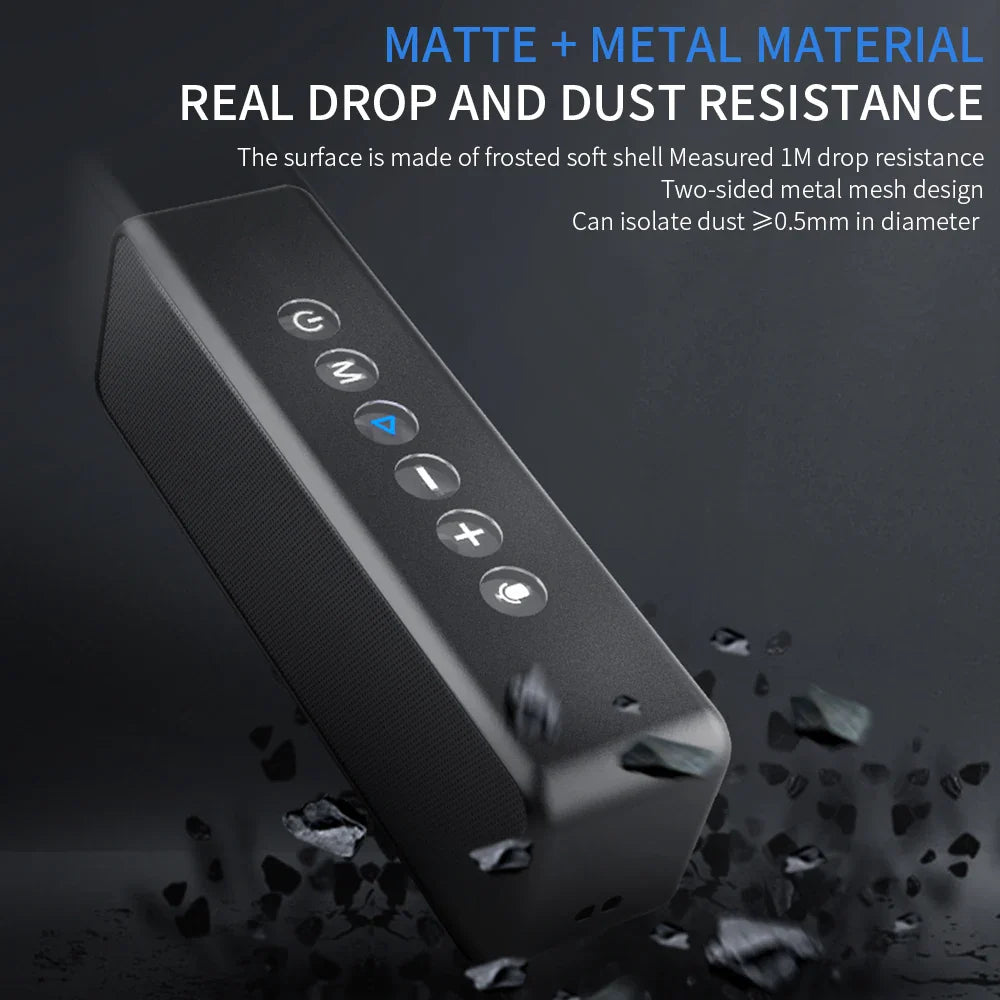 HKM-939859 Portable Wireless Speaker with IPX7 Waterproof Rating and 24 Hours Playtime, Dual 20W Bass Performance