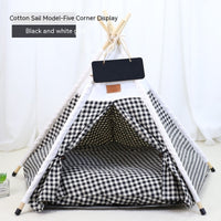 HKM-9398717 Cozy Removable & Washable Cat Tent with Insulation, Foldable Design - Various Sizes Available