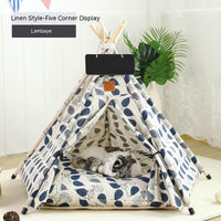 HKM-9398717 Cozy Removable & Washable Cat Tent with Insulation, Foldable Design - Various Sizes Available