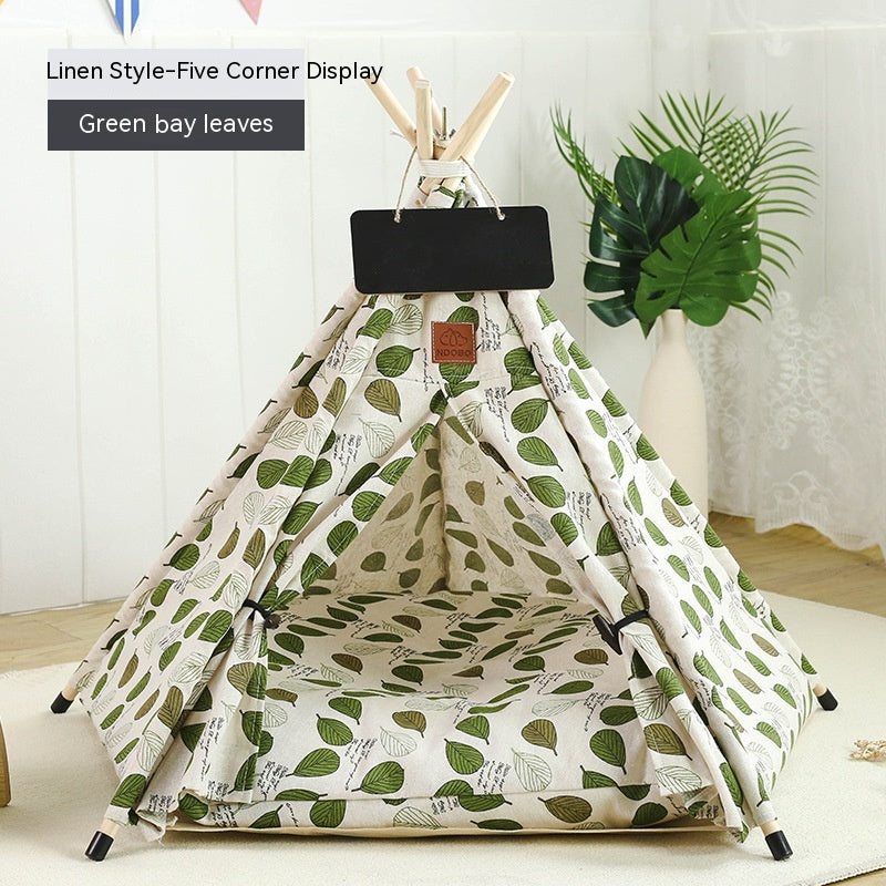 HKM-9398717 Cozy Removable & Washable Cat Tent with Insulation, Foldable Design - Various Sizes Available