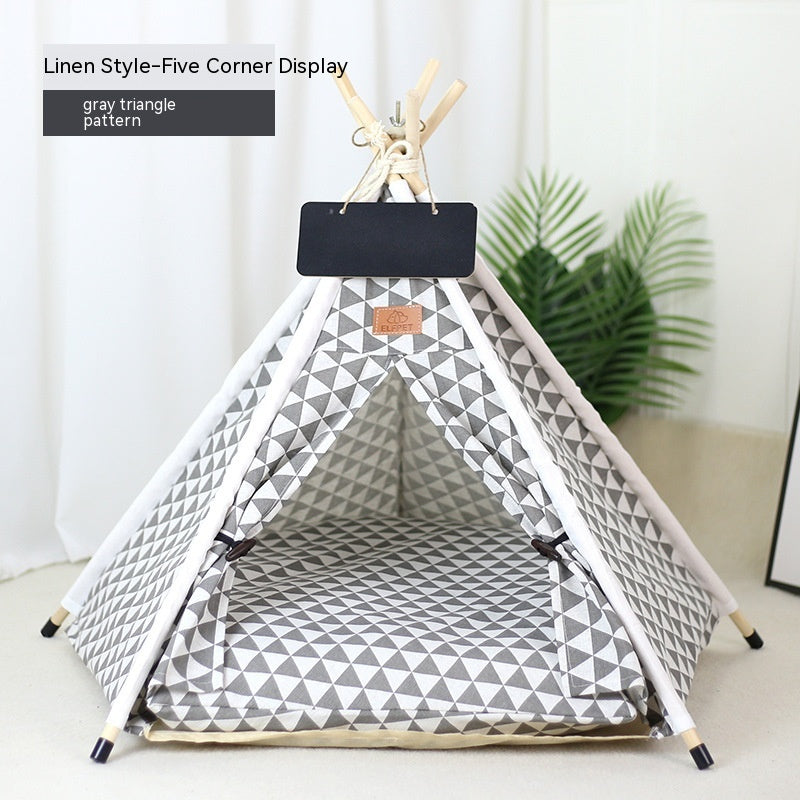 HKM-9398717 Cozy Removable & Washable Cat Tent with Insulation, Foldable Design - Various Sizes Available