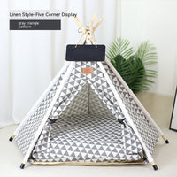 HKM-9398717 Cozy Removable & Washable Cat Tent with Insulation, Foldable Design - Various Sizes Available