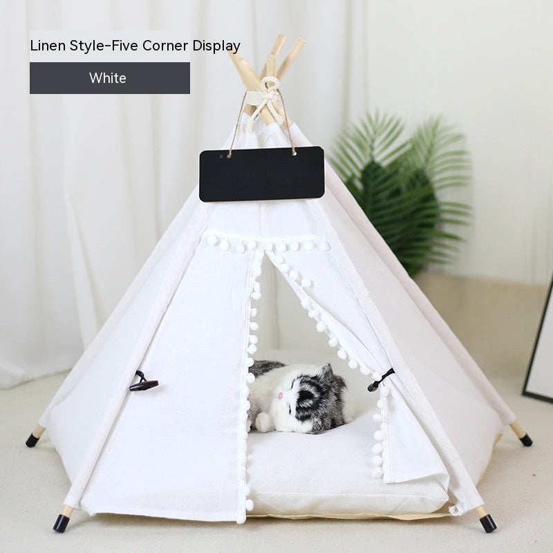 HKM-9398717 Cozy Removable & Washable Cat Tent with Insulation, Foldable Design - Various Sizes Available