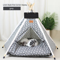 HKM-9398717 Cozy Removable & Washable Cat Tent with Insulation, Foldable Design - Various Sizes Available