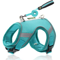 HKM-9399485 Adjustable Reflective Mesh Dog Harness with Traction Rope in Multiple Colors