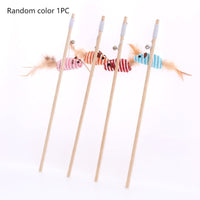 HKM-9400509 Solid Wood Cat Toy with Various Fun Shapes for Interactive Play