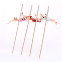 HKM-9400509 Solid Wood Cat Toy with Various Fun Shapes for Interactive Play