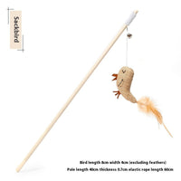 HKM-9400509 Solid Wood Cat Toy with Various Fun Shapes for Interactive Play