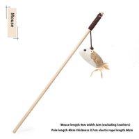 HKM-9400509 Solid Wood Cat Toy with Various Fun Shapes for Interactive Play