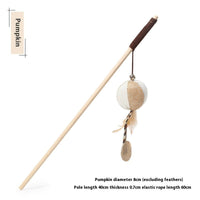 HKM-9400509 Solid Wood Cat Toy with Various Fun Shapes for Interactive Play