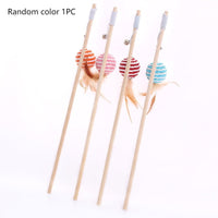 HKM-9400509 Solid Wood Cat Toy with Various Fun Shapes for Interactive Play