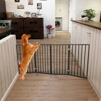 HKM-9401277 Folding Pet Gate for Doorways and Stairs - Lightweight and Stylish Barrier